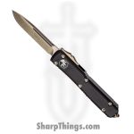 Microtech - 121-13 - Ultratech - OTF Auto - Elmax, M390, 204P Bronze Drop Point - 6061-T6 Aluminum - Black