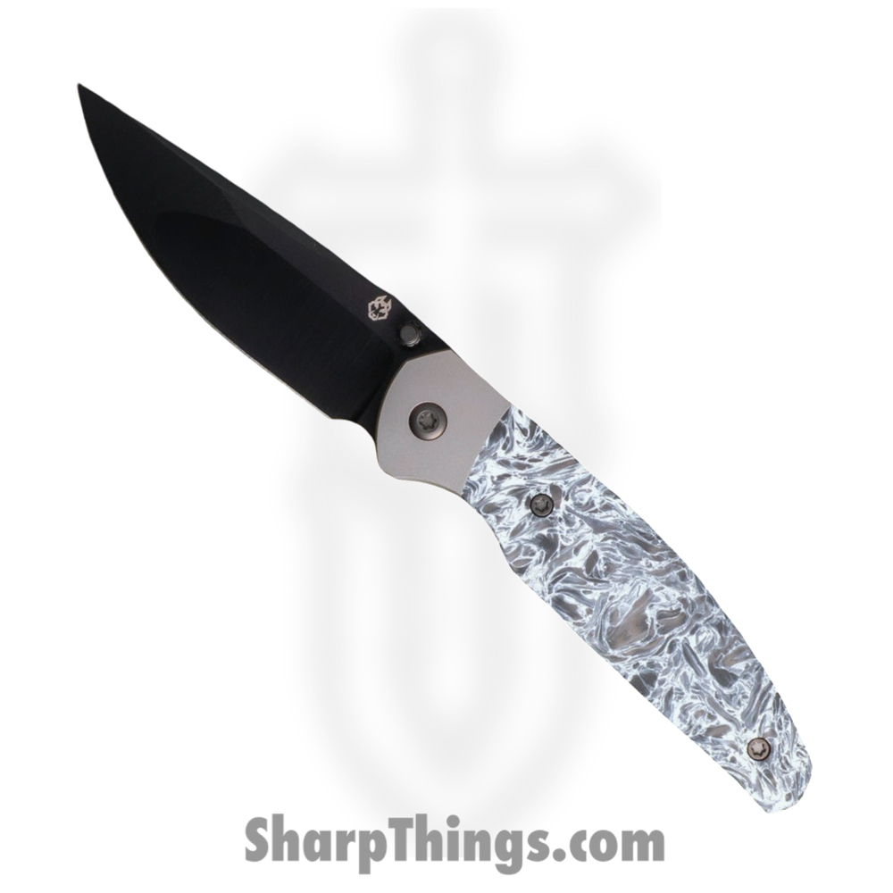 58cf415d-a01c-4201-83fc-3c05102102a2_TANGO-01-DM-POLAR_1.jpg Jack Wolf Knives - TANGO-01-DM-POLAR - Tango - Folding Knife - S90V Coated Drop Point - Titanium Fat Carbon - Dark Matter Polar - Image 1