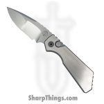 ProTech - 2023PT+005 - 2023 PT+ Custom 005 Satin Blasted Chamfers SS - CPM-154CM Polished Stonewashed Drop Point - 17-4 Stainless Steel - Stainless