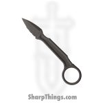 Bastinelli Creations - BAS223S - Spade Serrated - Fixed Blade Knife - N690 Stonewash Spear Point - Skeletonized - Black