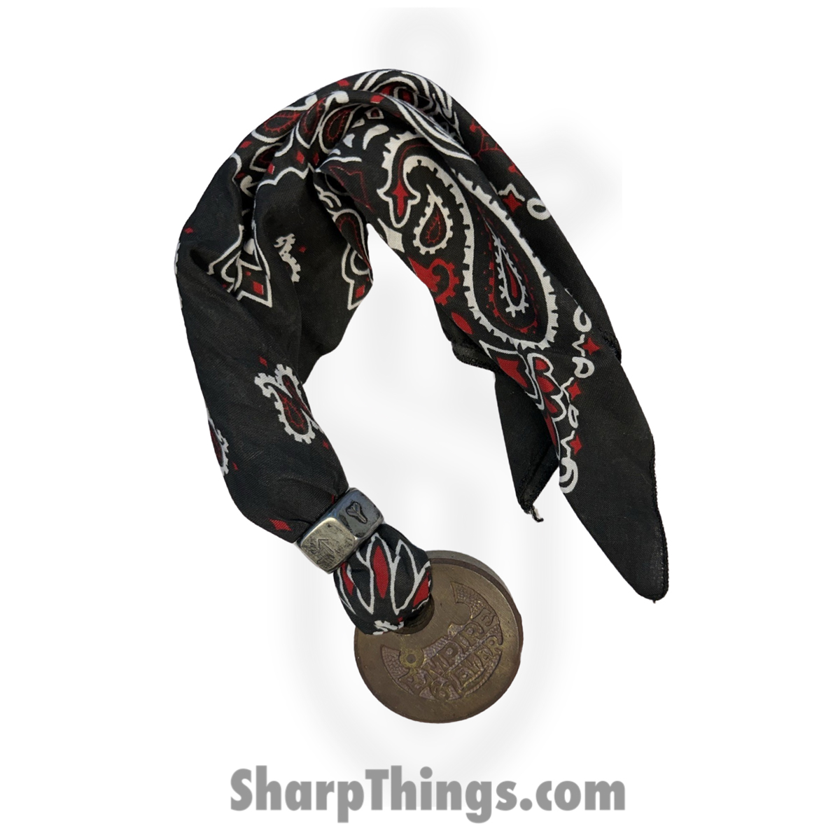 596f0c3c-f68b-4a70-b5fa-d353380f7a2e_fhf-bk-emp_1.jpg Full Heart Forge - FHF-BK-EMP - Bandana Keep - Empire Lock - Bandana - Black, Red, White - Image 1