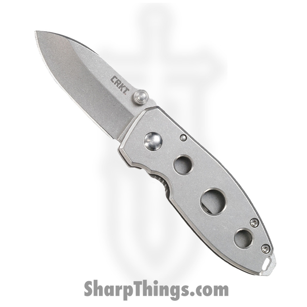 5a07d0c8-0f08-412f-a91e-7b08b9058c24_2491_1.jpg CRKT - 2491 - Squid Holey - Folding Knife - 8Cr14MoV Stonewash Drop Point - Stainless Steel - Silver - Image 1