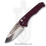 Medford Knife - MK206STD-41AR-TFCF-Q4 - Praetorian Swift Auto Drop Point Flipper - Tumbled S35VN - Red