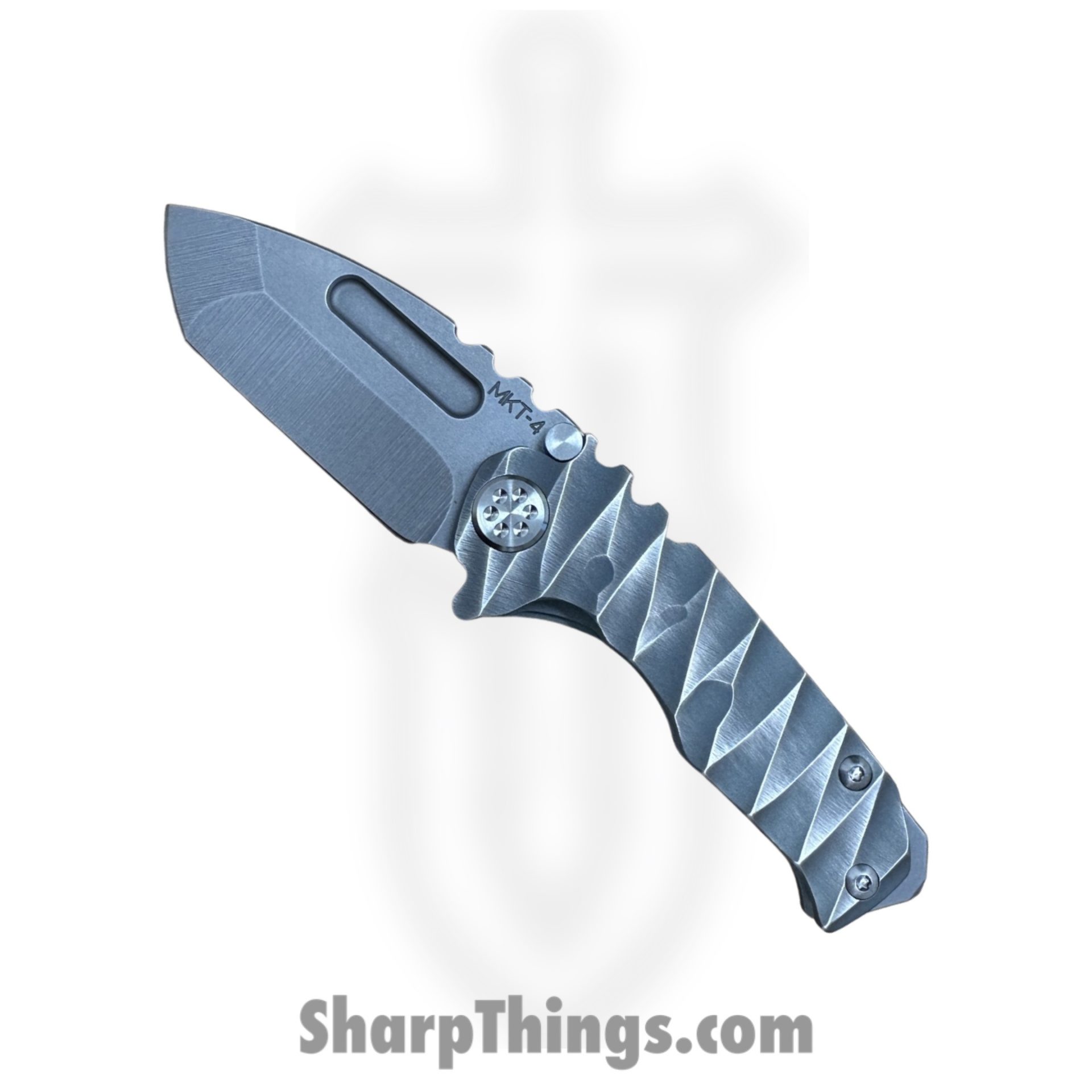 5a11ce0b-71dc-46db-bc8a-235a4b057cf6_MK0084TT-01TM-TSCS-BN_1.jpeg Medford Knife and Tool - MK0084TT-01TM-TSCS-BN - Micro "T" - Folding Knife - S45VN Tumbled Tanto - Titanium - BB Cement Brush Silver Lightning - Image 1