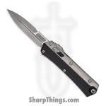 Microtech - 184-10AP - Glykon - OTF Auto - Apocalyptic Bayonet - 6061-T6 Aluminum with Titanium - Black Gray