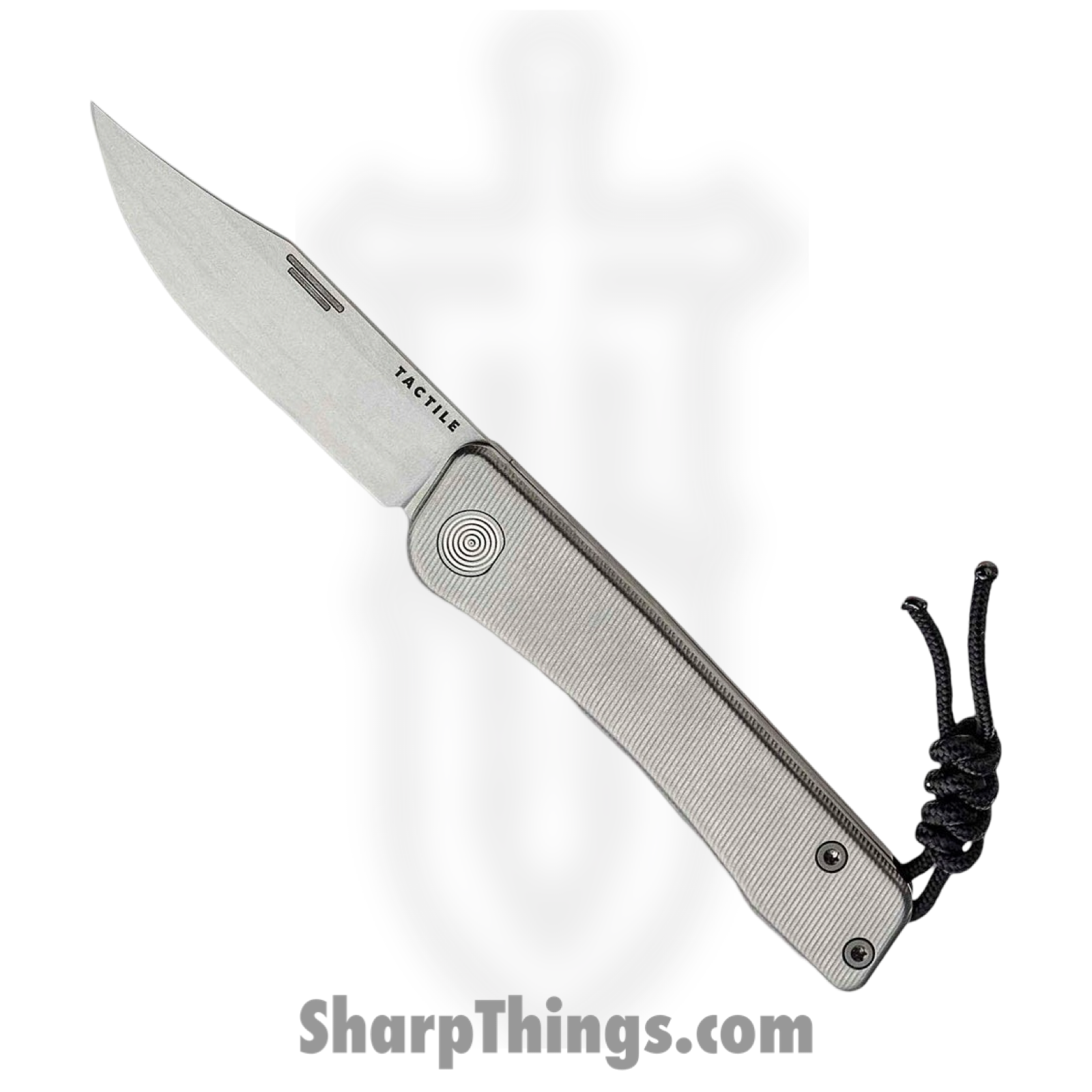 5ac8b51c-e8eb-4d76-8fd5-193fc318569c_TKCBXMC01_1.png Tactile Knife Co. - TKCBXMC01 - Bexar - Folding Knife - CPM MagnaCut Stonewash Clip Point - Titanium - Silver - Image 1