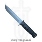 Spartan Blades - SB54BKBKLTBK - Spartan Ka-Bar Leather - Fixed Blade Knife - CPM MagnaCut Coated Clip Point - Kraton G - Black