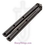 Squid Industries - BS0588 - Krake Raken V2.5 - Balisong - Inked Tanto - 7075 Aluminum - Black