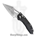 Microtech - 169-10 - Stitch - Automatic Knife - Elmax, M390, 204P Stonewash Spear Point - 6061-T6 Aluminum - Black