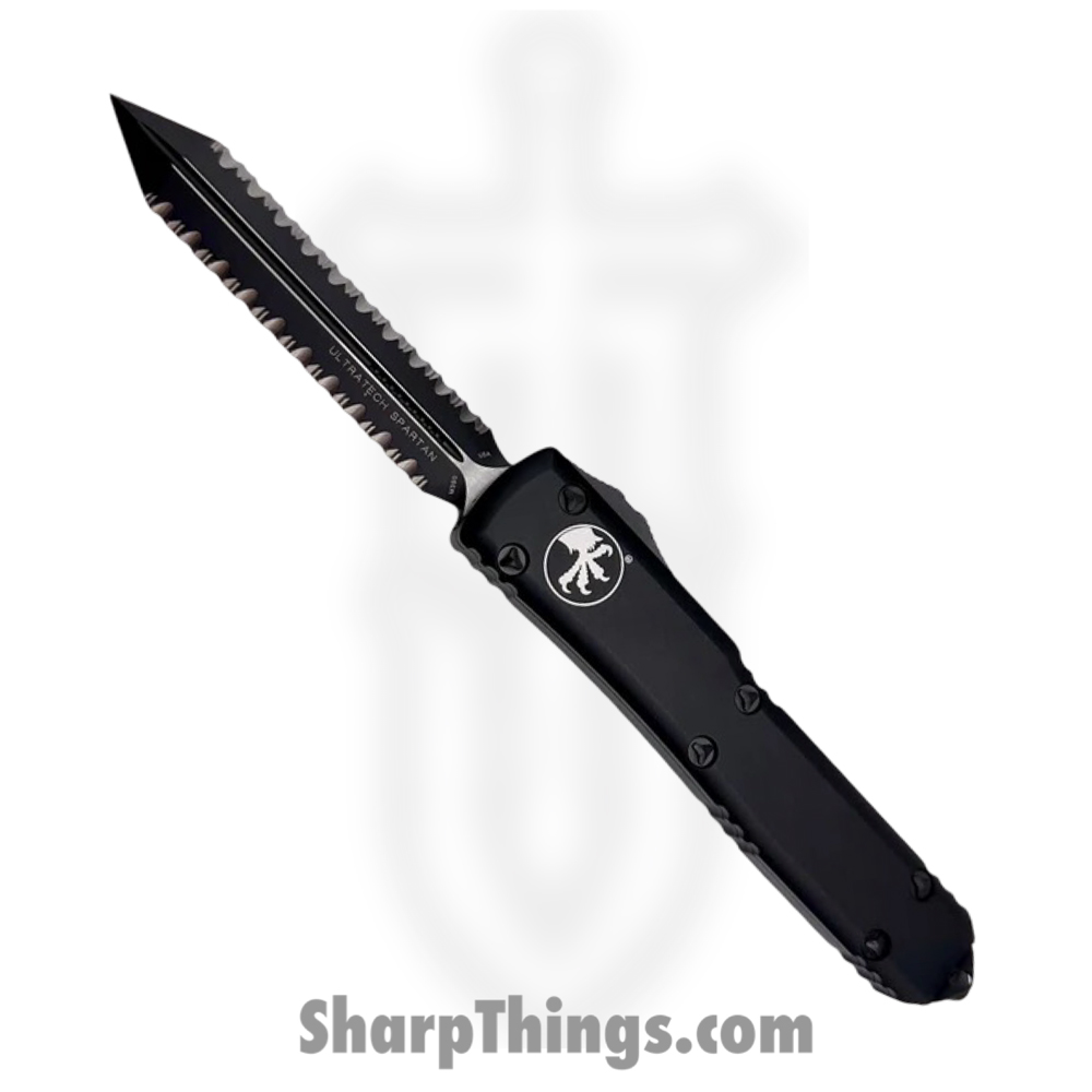 5cd4c441-b9e2-4888-b81b-e3c25f7b7459_223-D3T_1.jpg Microtech - 223-D3T - Ultratech - OTF Auto - Elmax, M390, 204P Coated Spartan - 6061-T6 Aluminum - Black - Image 1