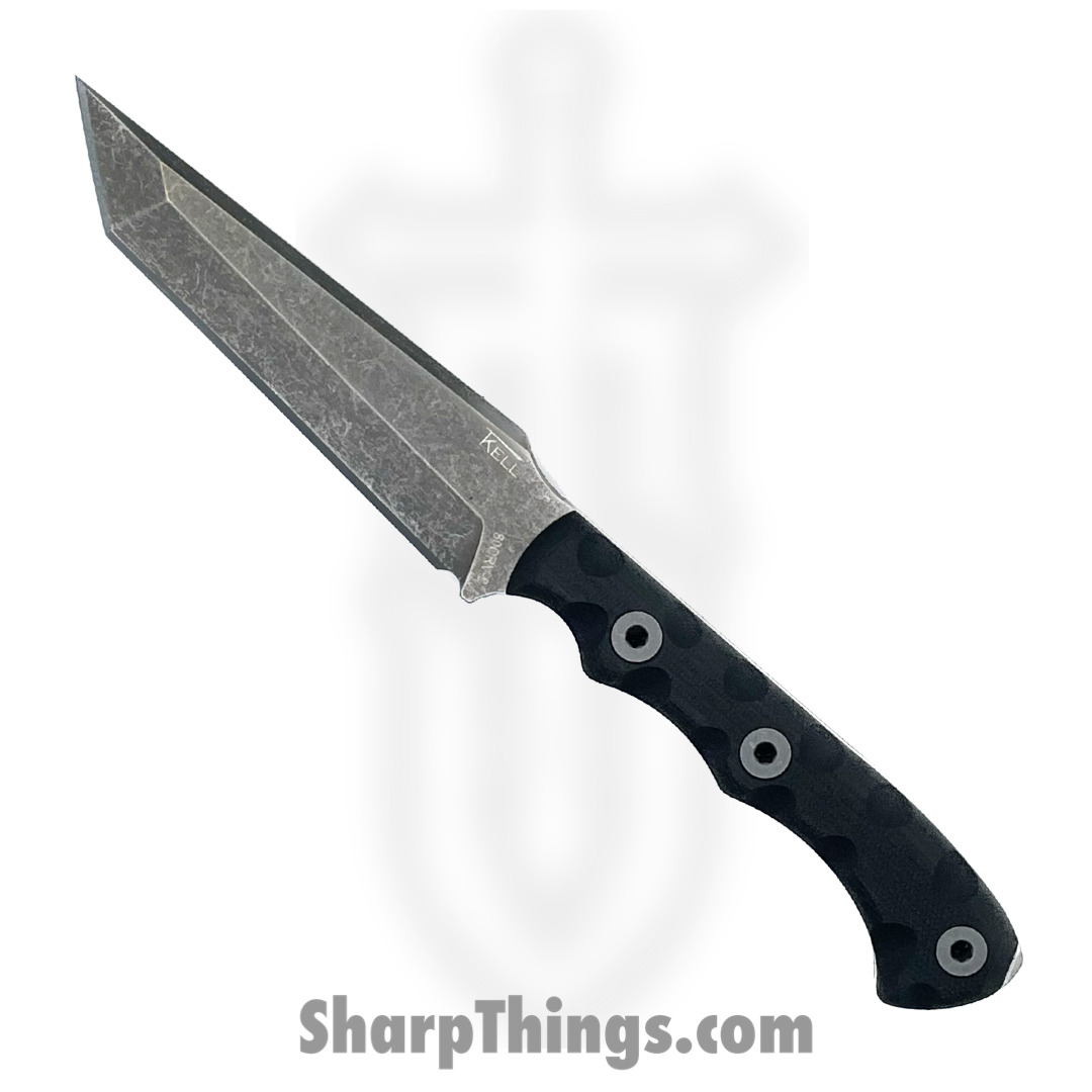 5cf01b96-f4bb-4ca1-beef-8e190beb59e0_OpsHwkbkGG_1.jpg T.Kell Knives - OpsHwkbkGG - Ops Hawk - Fixed Blade Knife - 80crv2 Nickle Boron Coated Tanto - G10 - Black - Image 1
