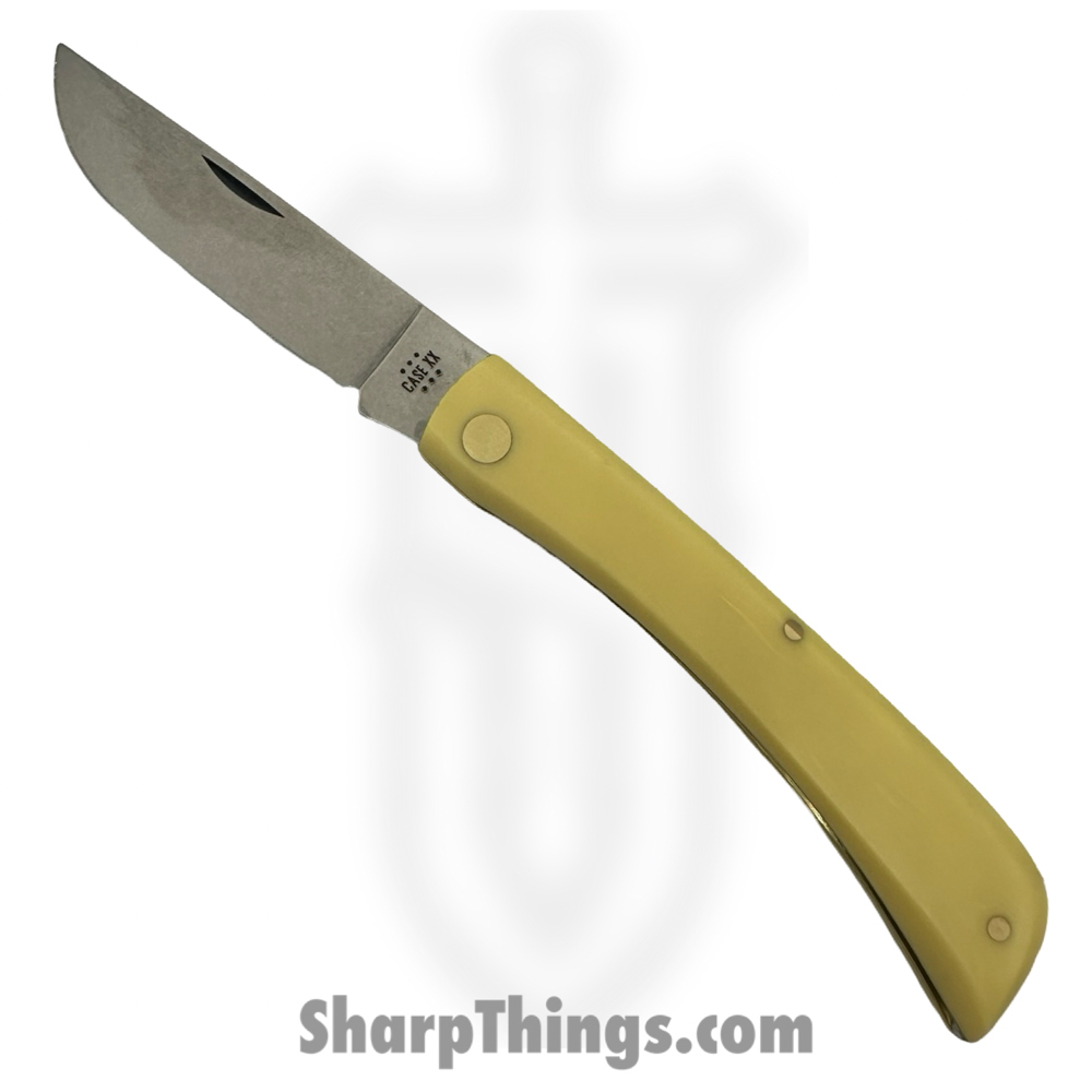 5d20e1da-ddd8-49f1-a918-b0e735fefd7b_CA00038_1.jpg Case Cutlery - CA00038 - Sod Buster - Folding Knife - Tru-Sharp™ Stainless Natural Skinner - Synthetic Smooth - Yellow - Image 1