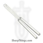 Squid Industries - SquiddyALM - Squiddy Aluminum - Balisong - 6061 Al Alloy Matte Trainer - 6061 Al Alloy - Silver