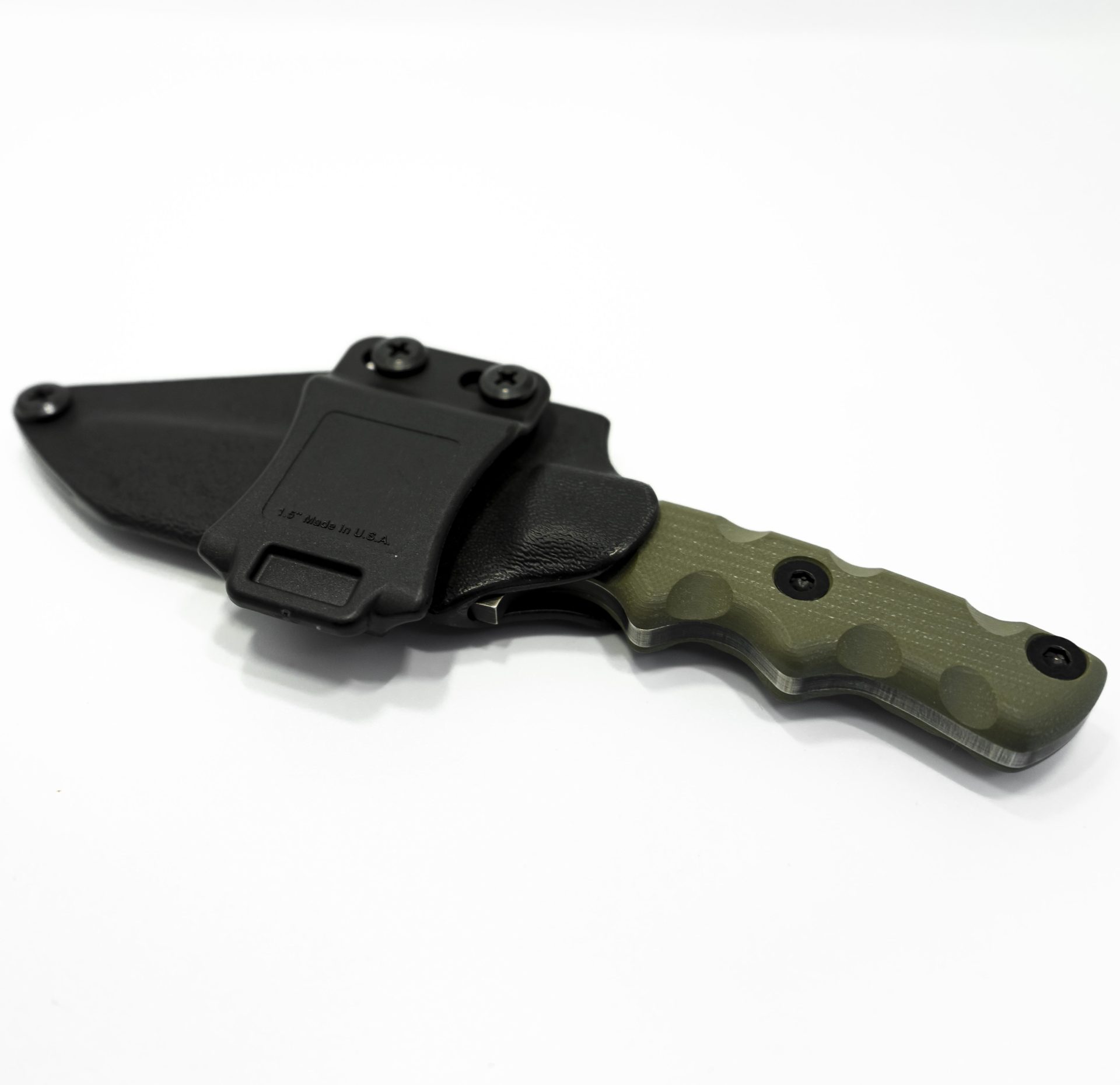 5d28c074-b367-4b3c-9648-1e55e7a6125f_CmbtODGrnGG_1.jpg T.Kell Knives - CmbtODGrnGG - Combatant - Fixed Blade Knife - 1095 Nickle Boron Coated Drop Point - G10 - OD Green Grenade Grip - Image 1