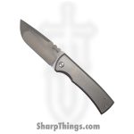 Chaves Knives - CU229DPTIKS - Redencion 229 Lee Williams Kickstop - Folding Knife - M390 Stonewash Drop Point - Titanium - Stonewash