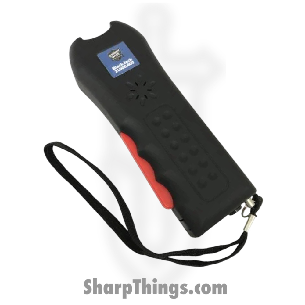 5de6233f-ef59-491c-962b-797458a7334f_SWBJ21BK_1.jpg Streetwise - SWBJ21BK - Treatise Black Jack 120DB Stun Gun Alarm 21M - Black - Image 1