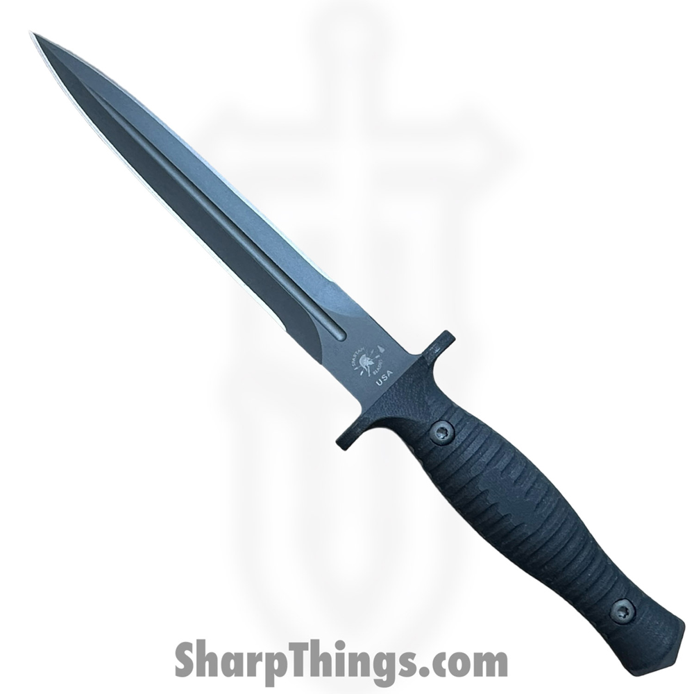 5e067340-c518-4ee7-8a6e-63b6750212ca_SB27BKBKKYBK_1.jpg Spartan Blades - SB27BKBKKYBK - Spartan George V-14 - Fixed Blade Knife - CPM MagnaCut Coated Dagger - G10 - Black - Image 1