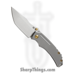 Kansept Knives -K1018A1 - Pelican EDC Framelock Modified Stonewash Tanto - S35VN Titanium - Grey