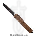 Microtech - 121-2FRGTTAS - Ultratech Signature Series Tactical Frag - OTF Auto - 121-2FRGTTAS Ultratech Signature Series Tactical Frag OTF Auto - G10/Aluminum - Tan/Black