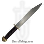 Cold Steel - CS88HUK - Chieftans Sax (Seax) - Fixed Blade Knife - 1055 Satin Clip Point - Malaysian Sal Wood - Brown