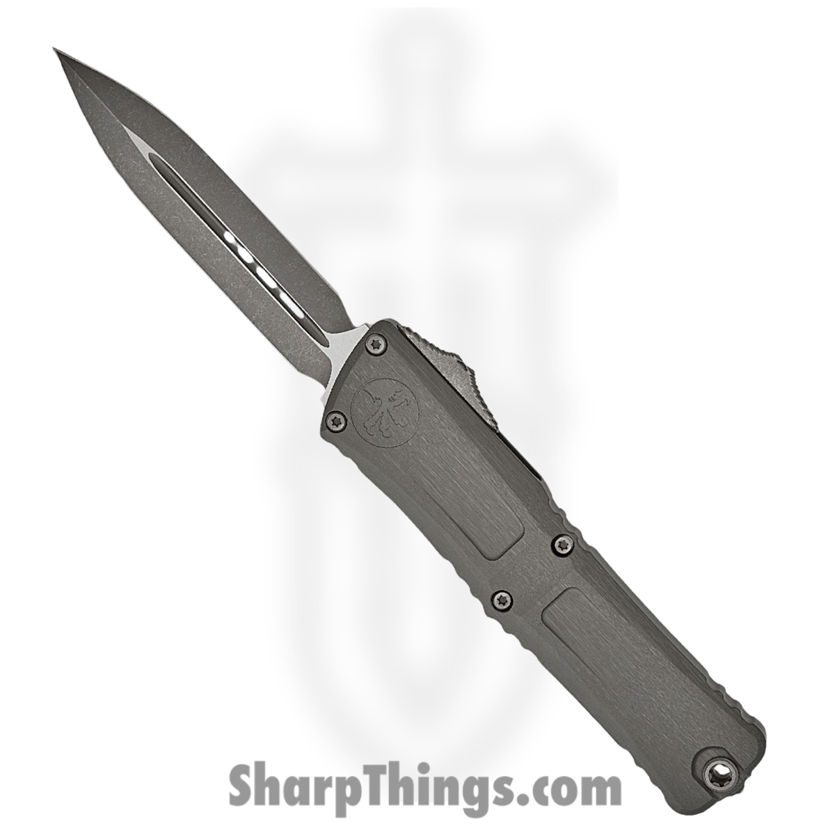 5e6c2bca-a074-43e0-a937-c98f9ba8f20d_1142-10APNC_1.jpg Microtech - 1142-10APNC - Combat Troodon Gen III - OTF Auto - M390MK Apocalyptic D/E - Deep Engraved Aircraft Aluminum - Natural Clear - Image 1