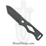 Tops - TPCHI01 - Chico Neck Knife - Fixed Blade Knife - Coated 1095 Carbon Steel Tanto - Skeletonized - Black