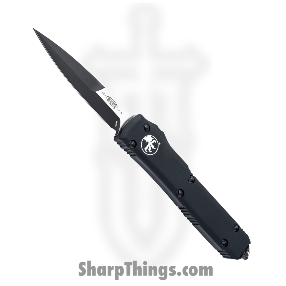 5edb9f08-7f96-4980-8455-e7ccb5339083_120-1T_1.jpg Microtech - 120-1T - Ultratech Tactical - OTF Auto - M390 Two Tone Bayonet - Aluminum - Black - Image 1