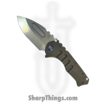 Medford Knife and Tool - 030724B - Prae "T" - Folding Knife - S45VN Tumbled Drop Point - Titanium - Black