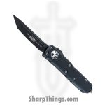 Microtech - 233-1DLCT - UTX-85 Tactical - OTF Auto - Elmax, M390, 204P Coated Tanto - 6061-T6 Aluminum - Black