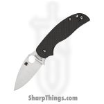 Spyderco - SC123CFPCL - Sage 5 Alzheimers - Folding Knife - S30V Satin Spear Point - CF/G10 - Black