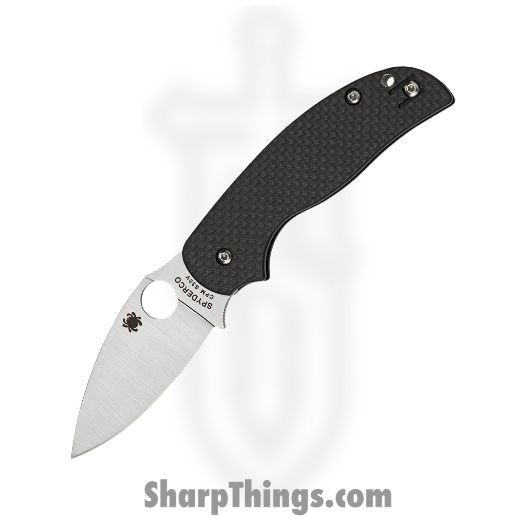 5f734640-f449-42c8-883e-abcf94d79404_SC123CFPCL_1.jpg Spyderco - SC123CFPCL - Sage 5 Alzheimers - Folding Knife - S30V Satin Spear Point - CF/G10 - Black - Image 1