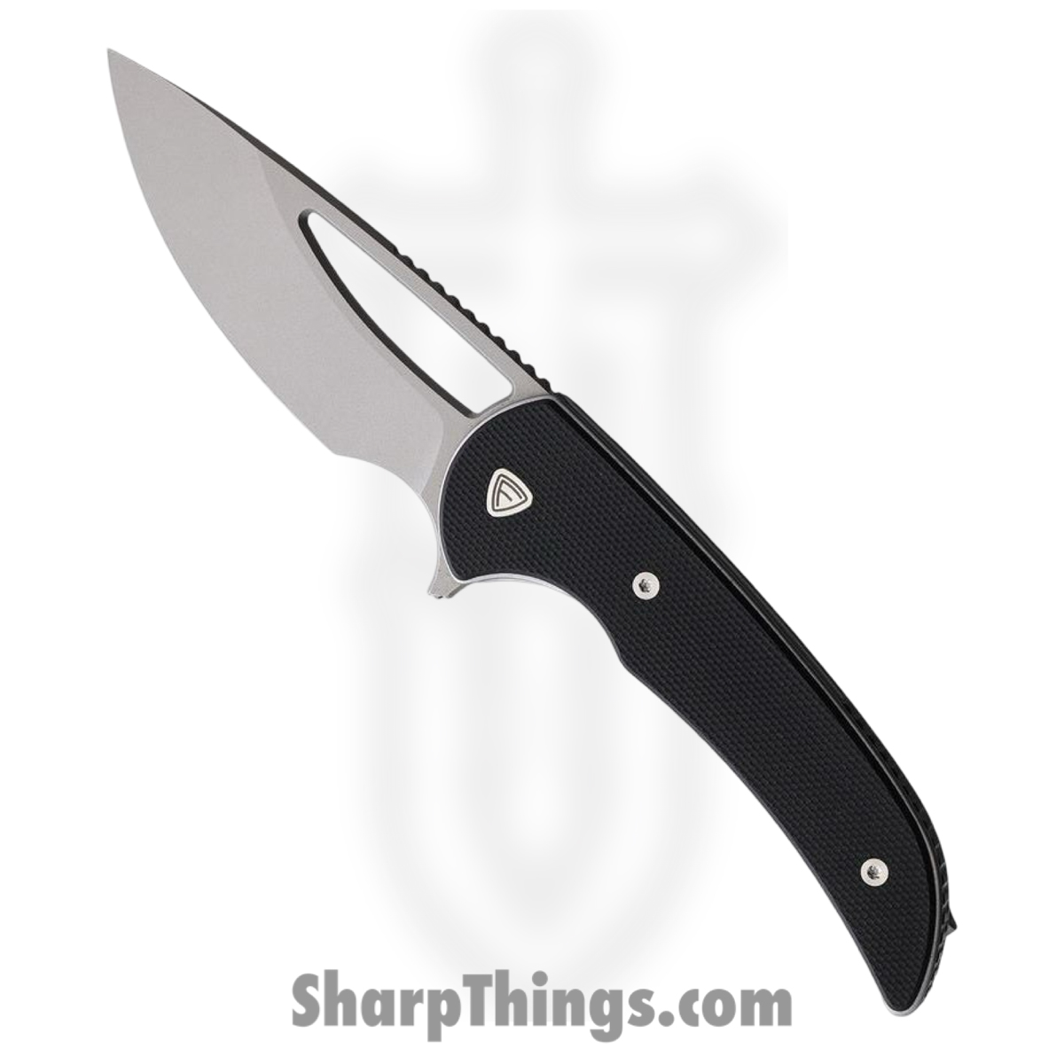 5ff789ea-8a8f-4a49-b16d-2ceb28c74d7a_FF004VB_1.jpg Ferrum Forge - FF004VB - Mini Archbishop - Folding Knife - Nitro-V Stonewash Drop Point - Stainless G10 - Black - Image 1