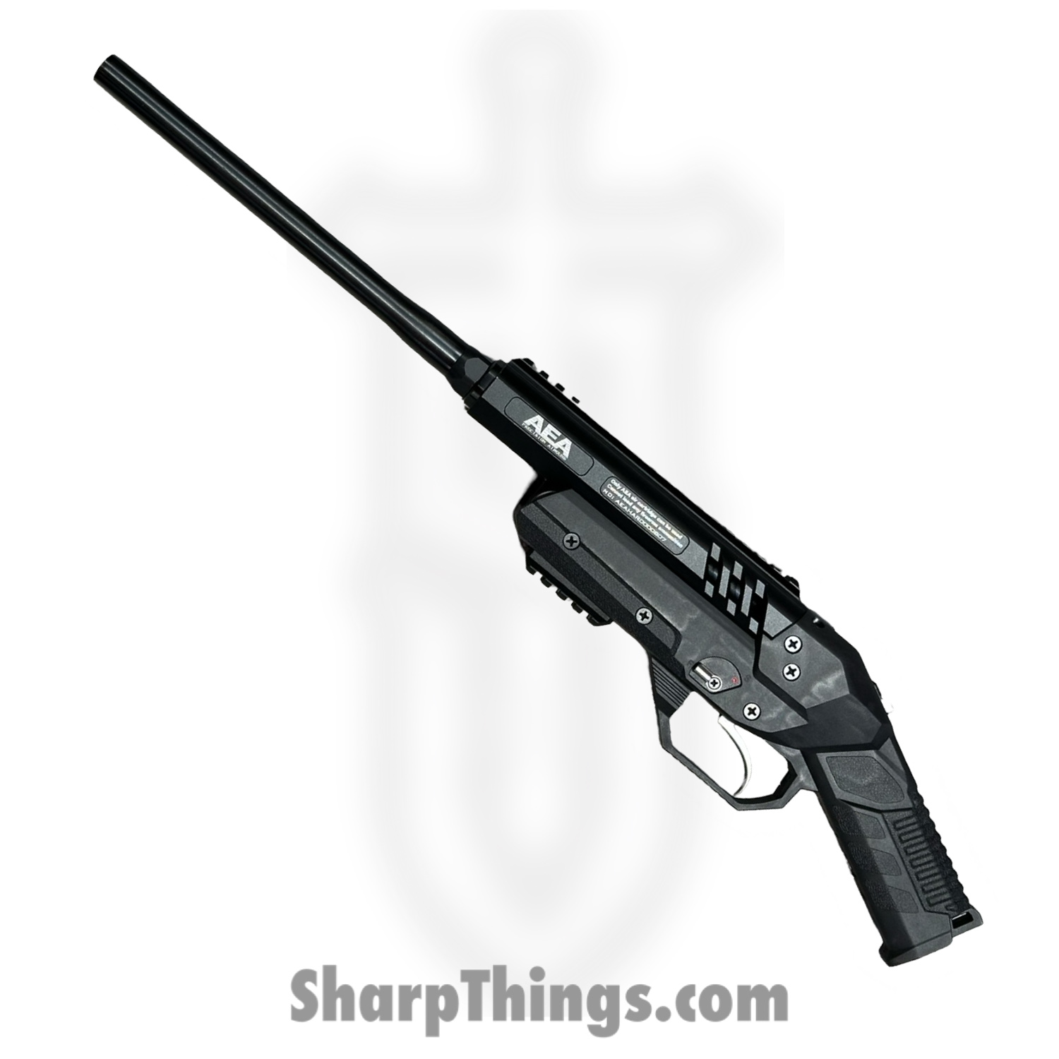 6004da06-a216-4bbe-9410-e6b0a05b4fee_AEA-Harp-11_1.jpg AEA Airguns - AEA-Harp-11 - Harpoon PCP Airgun - .45 Cal 11in Double Barrel - Black - Image 1