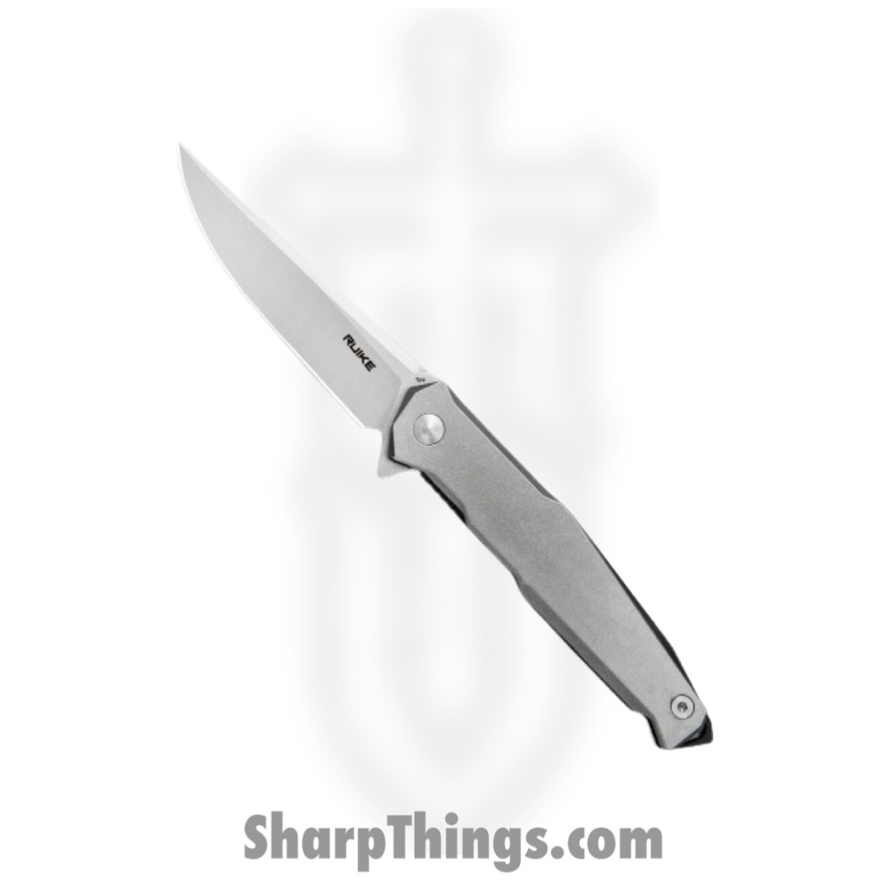 60125e27-4c95-47b5-a317-21a71f1c996e_RKEP108SF_1.jpg Ruike - RKEP108SF - P108 - Folding Knife - 14C28N Sandvik Satin Spear Point - Stainless Steel - Gray - Image 1