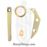 Aurora Knife and Tool - AK-TRUF-AC-SWRU - Truffels Accent Set - Backspacer Pivot Collar Pocket Clip and Clip Filler - Titanium - Stonewashed Rust