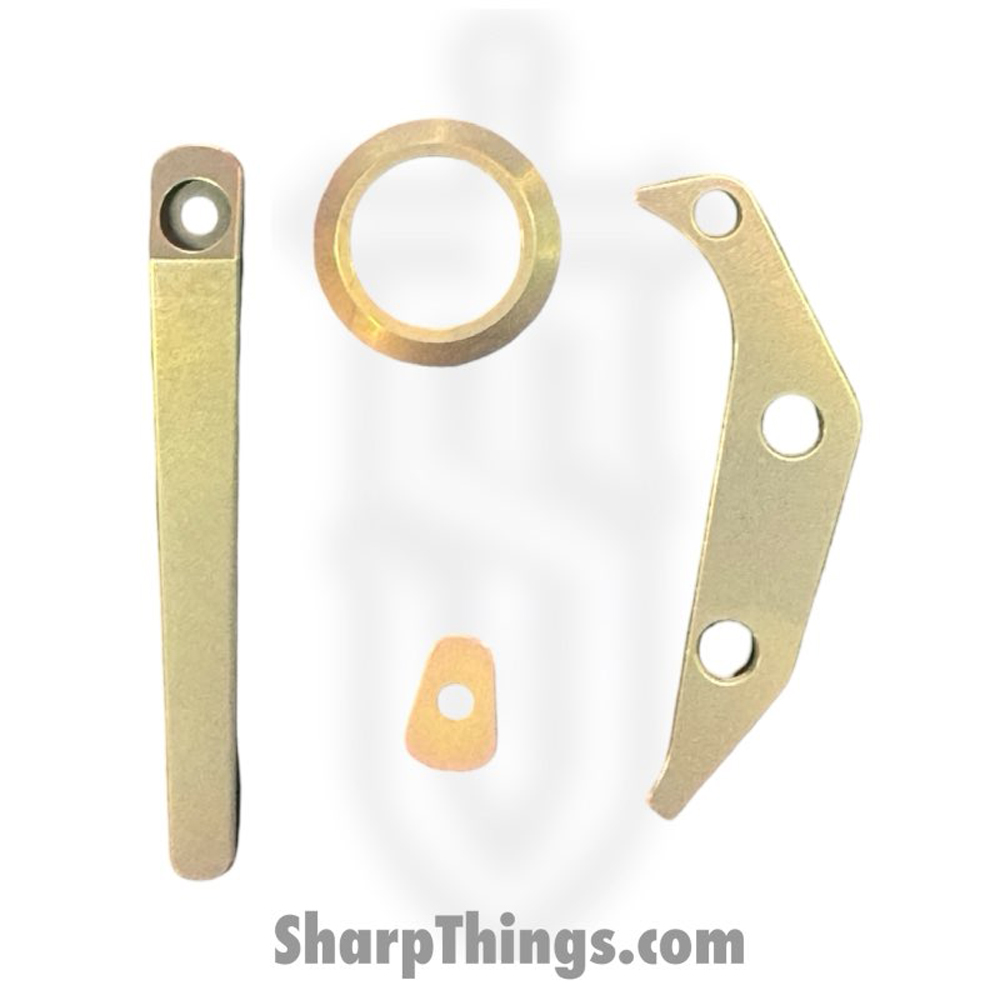 60c6e3f6-9bb3-4fb6-9795-3a5acee204e0_AK-TRUF-AC-SWRU_1.jpg Aurora Knife and Tool - AK-TRUF-AC-SWRU - Truffels Accent Set - Backspacer Pivot Collar Pocket Clip and Clip Filler - Titanium - Stonewashed Rust - Image 1