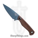 Benchmade - 203BT-03 - Dacian - Fixed Blade Knife - CPM MagnaCut Blue Titanium Cerakote Spear Point - Micarta - Brown Canvas
