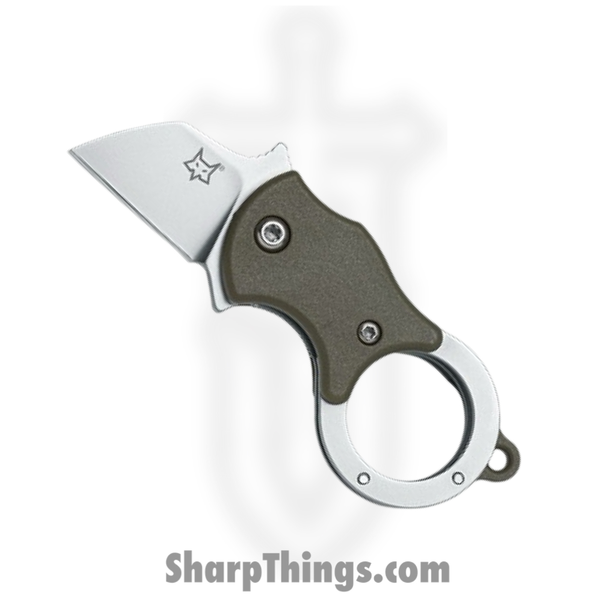 619e8267-8c22-4eef-ba11-38fdb345f498_FOX536OD_1.jpg Fox Knives - FOX536OD - Mini-Ta - Folding Knife - 1.4116 Stainless Blasted Wharncliffe - FRN - OD Green - Image 1
