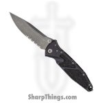 Microtech - 160-11AP - Socom Elite - Folding Knife - 160-11AP Socom Elite Folding Knife - 6061-T6 Aluminum/Textured Inserts - Black
