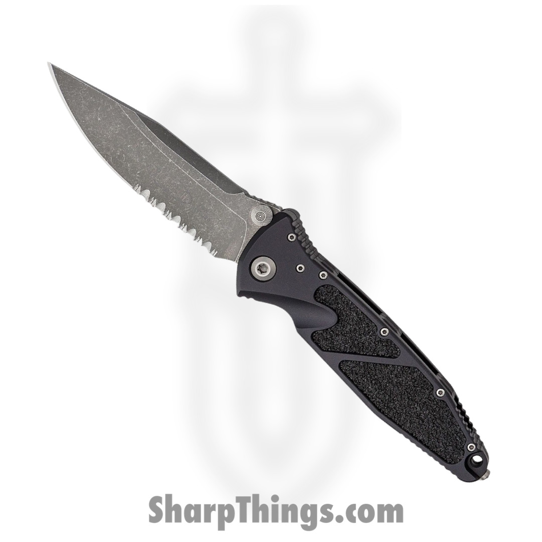 61af0eb0-a9bf-4738-9d14-786949a1f2e8_160-11AP_1.jpg Microtech - 160-11AP - Socom Elite - Folding Knife - 160-11AP Socom Elite Folding Knife - 6061-T6 Aluminum/Textured Inserts - Black - Image 1