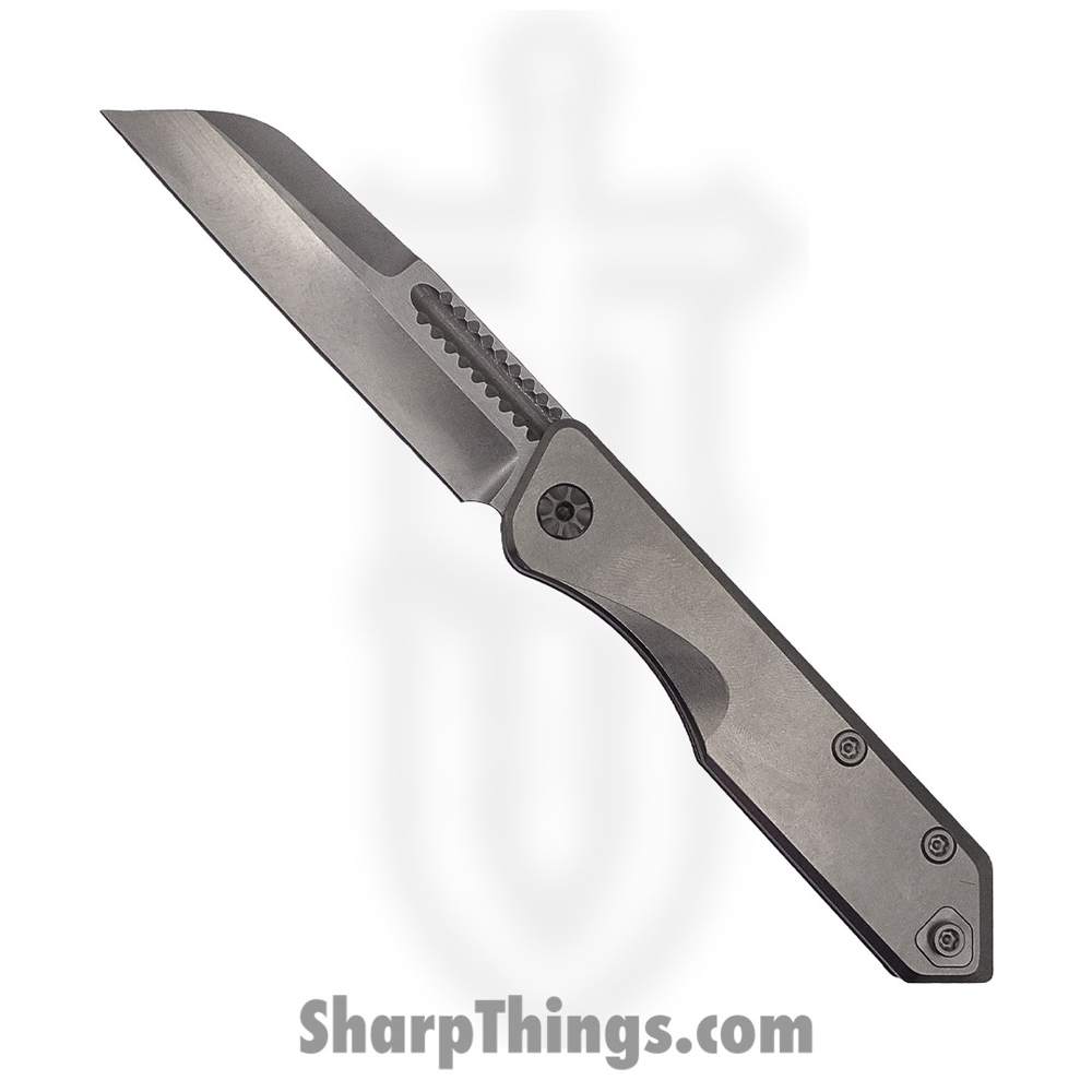 61cb8edf-92b6-4dc4-a4ef-a6902798d3be_HKJNPRO323_1.jpg Heretic Knives - HKJNPRO323 - Custom Jinn Slip Joint Prototype - Magnacut Reverse Tanto - Tumbled Ti Scales - Image 1
