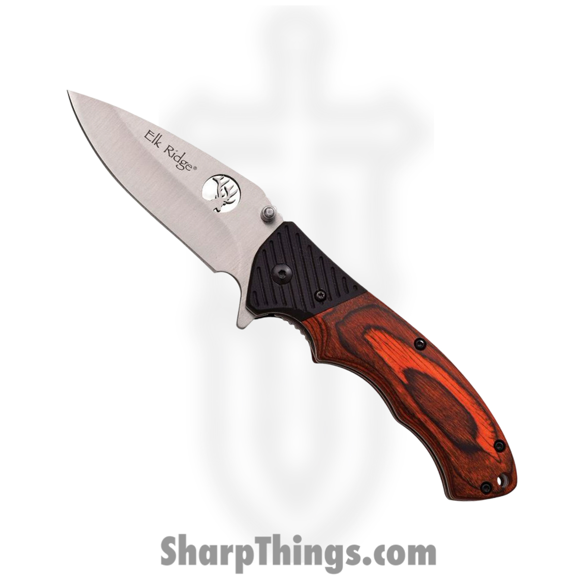 61f267ec-8f26-49ae-bbb5-6a68050cb418_ER566SPW_1.jpg Elk Ridge - ER566SPW - Pakkawood Linerlock - Folding Knife - Stainless Satin Drop Point - Pakkawood G10 - Red Black - Image 1