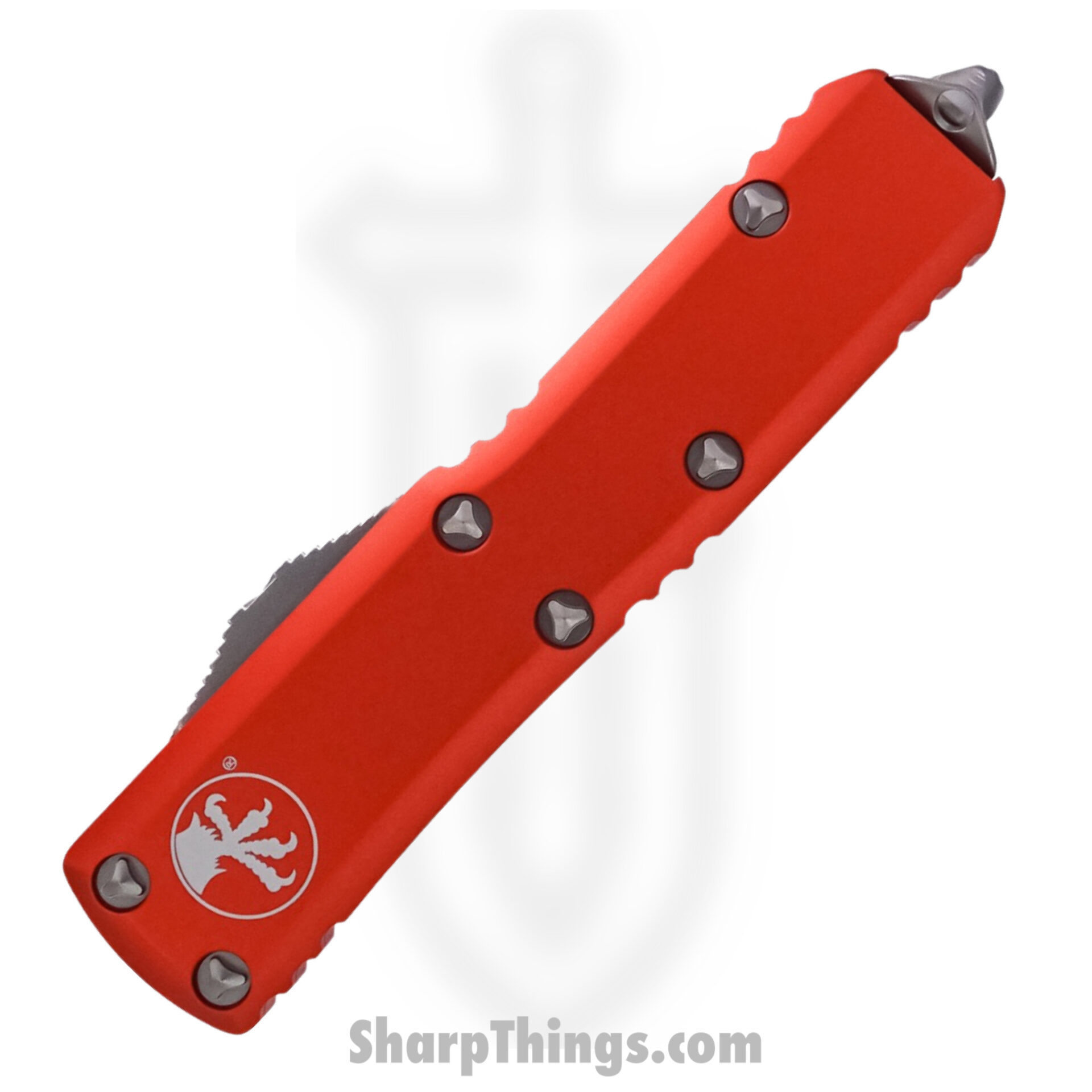 624e2de8-0e75-46a0-9658-220c7975b68f_233-4OR_1.jpg Microtech - 233-4OR - UTX-85 - OTF Auto - Elmax, M390, 204P Satin Tanto - 6061-T6 Aluminum - Orange - Image 1