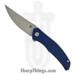 Shirogorov Knives - SHI-URS-QM-DBG10 - Ursus Quantium - Folding Knife - Cromax PM Stonewash Upswept - Titanium G10 Inlay - Grey Dark Blue
