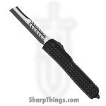 Microtech - 119R-1TFRS - Ultratech Signature Series - OTF Auto - Elmax Two Tone Hellhound Razor - 6061-T6 Aluminum/Frag - Black