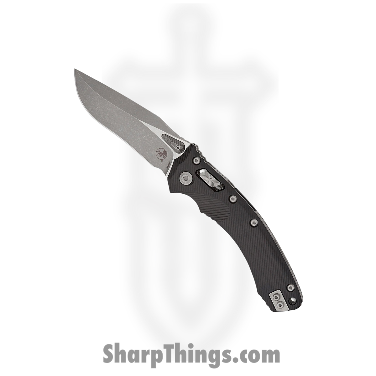 62988f1b-146d-4025-bef6-be8de465c9ca_137RL-10APFL_1.jpg Microtech - 137RL-10APFL - Amphibian RAM-LOK - Folding Knife - M390MK Apocalyptic Clip Point - Fluted 7075-T6 - Black - Image 1