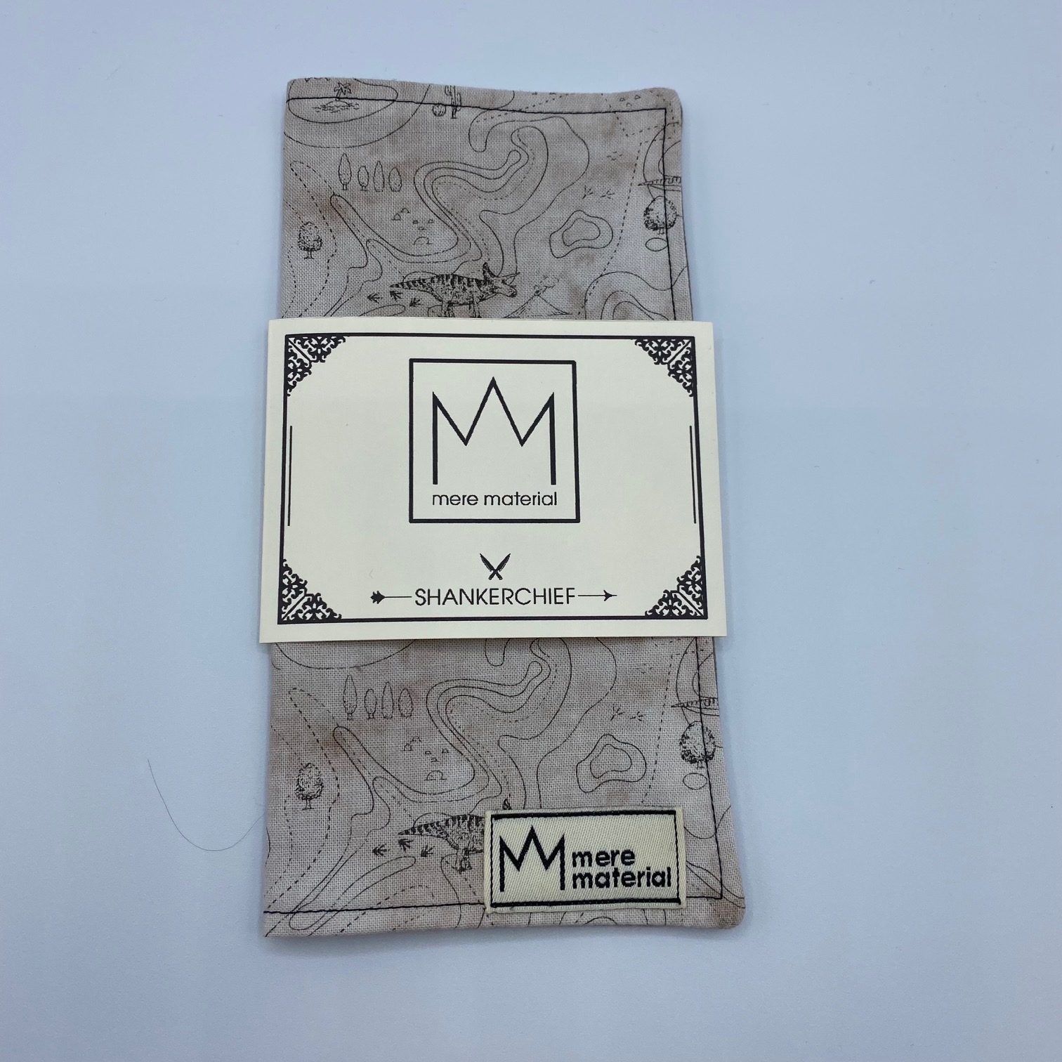 62f02db5-2bc7-47c6-8306-5ac8caeb6ac7_MM006_1.jpg Mere Material Shankerchief - MM006 - Handmade Handkerchief - Dino Topo - Image 1