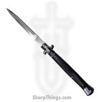 Steel River Knives - SBBOL13BW - Grosso 13in Stiletto - Swinguard Lockback Auto - 440 Bayonet - Blackwood