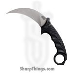 Cold Steel - CS49KST - Steel Tiger - Fixed Blade Knife - AUS-8A Stonewash Karambit - Kray-Ex - Black