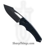 Heretic Knives - H046-6A-T - Pariah - Folding Knife - MagnaCut DLC Drop Point - Aluminum with Grip Inlay - Black